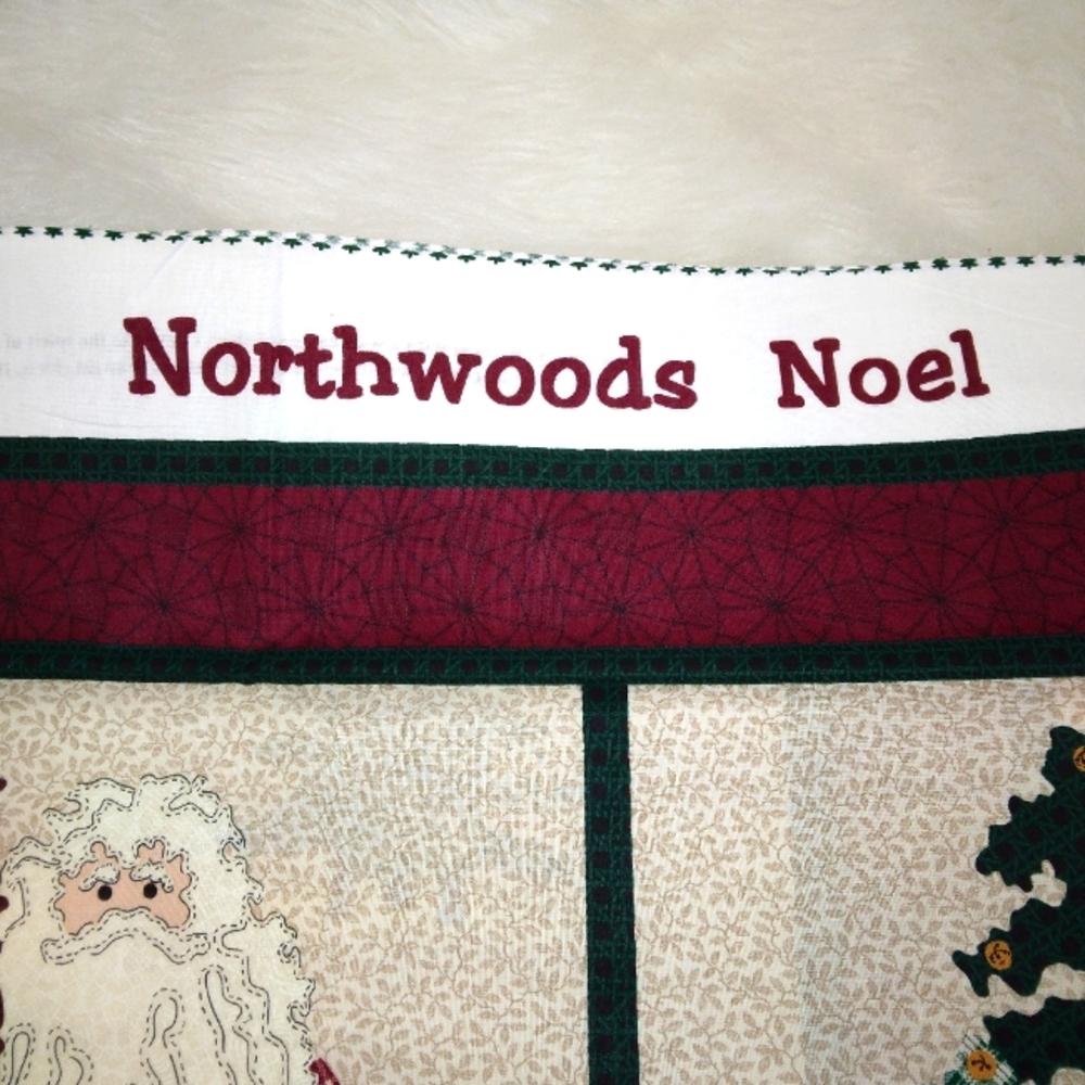 FABRIC Northwoods Noel Fabric Panel for quiltable Christmas wall hanging